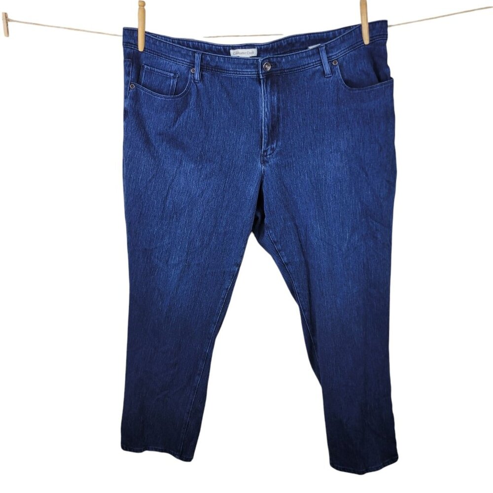 Coldwater Creek Blue Jeans Plus 24W 46 x 28 Denim Stretch pants 24 Dark Women